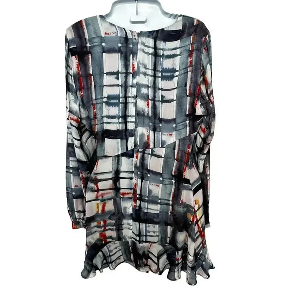 Parker Miles Silk Mini Wrap Short Dress Blue Watercolor Print Women’s S NWT - Picture 6 of 8